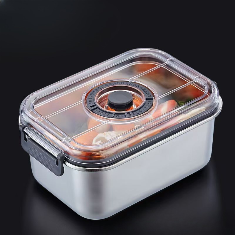 Food Storage Drawer Organizer - Conteneur alimentaire sous vide en acier