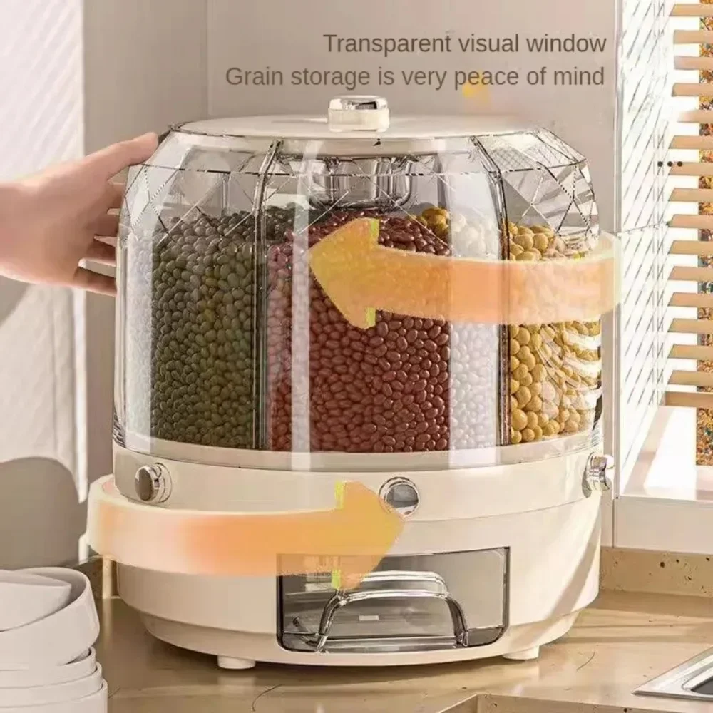 Food Storage Dispenser - Distributeur de céréales rotatif de qualité
