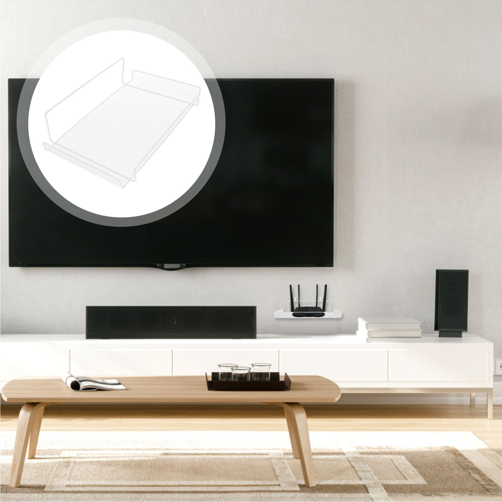 Food Storage Box - Support mural en fer pour routeur,