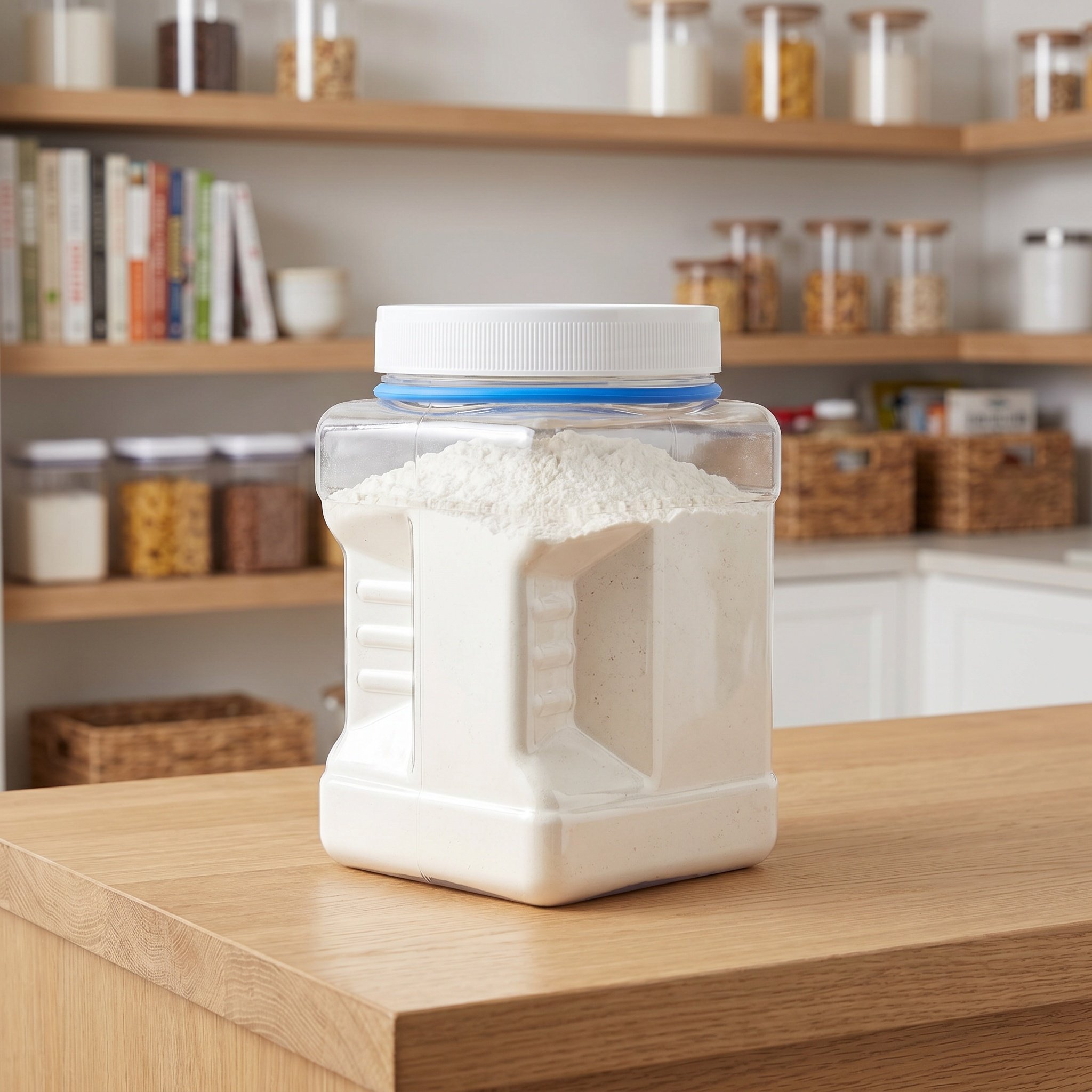 Food Storage Jars & Containers - 6 pots de conservation carrés transparents