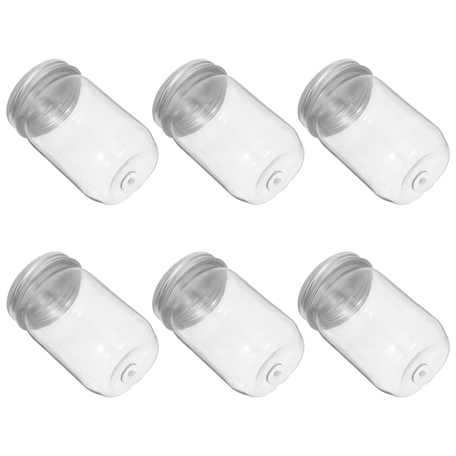 Food Storage Jars & Containers - 6 pots en plastique transparent avec