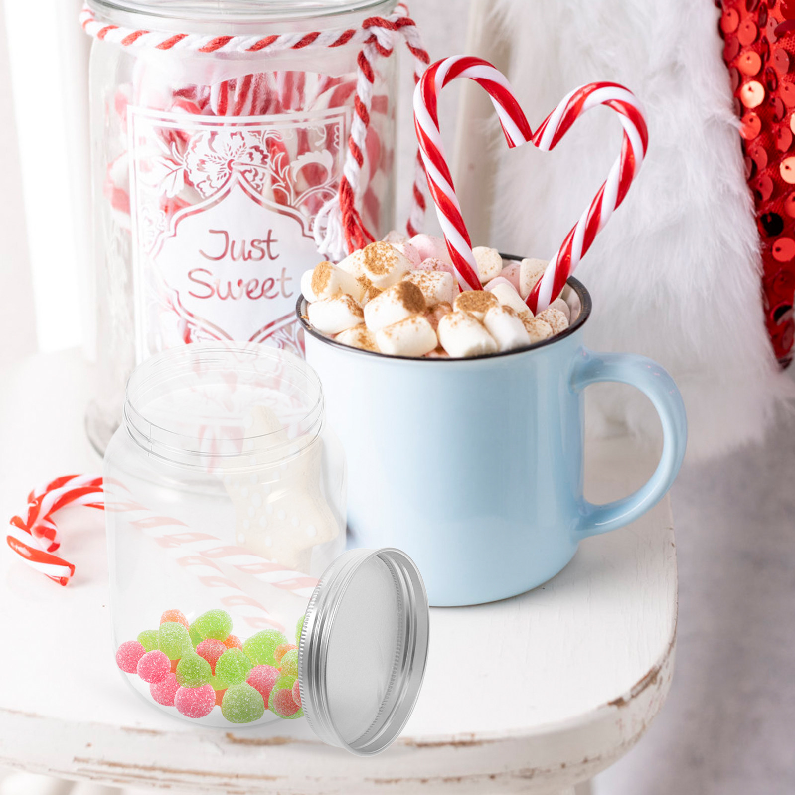 4 pots en plastique transparen - Food Storage Jars & Containers avis et prix
