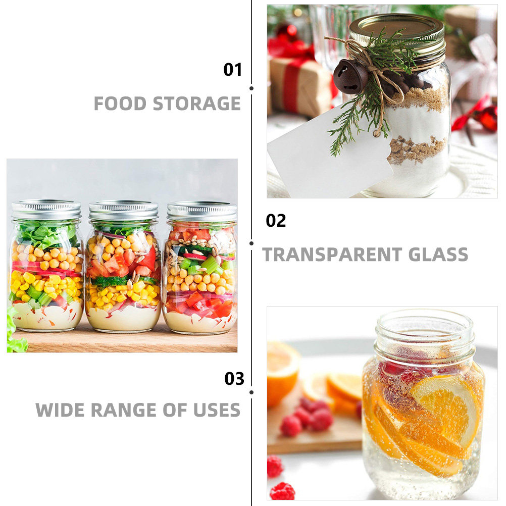 6 pots en verre ronds transpar - Food Storage Jars & Containers avis et prix